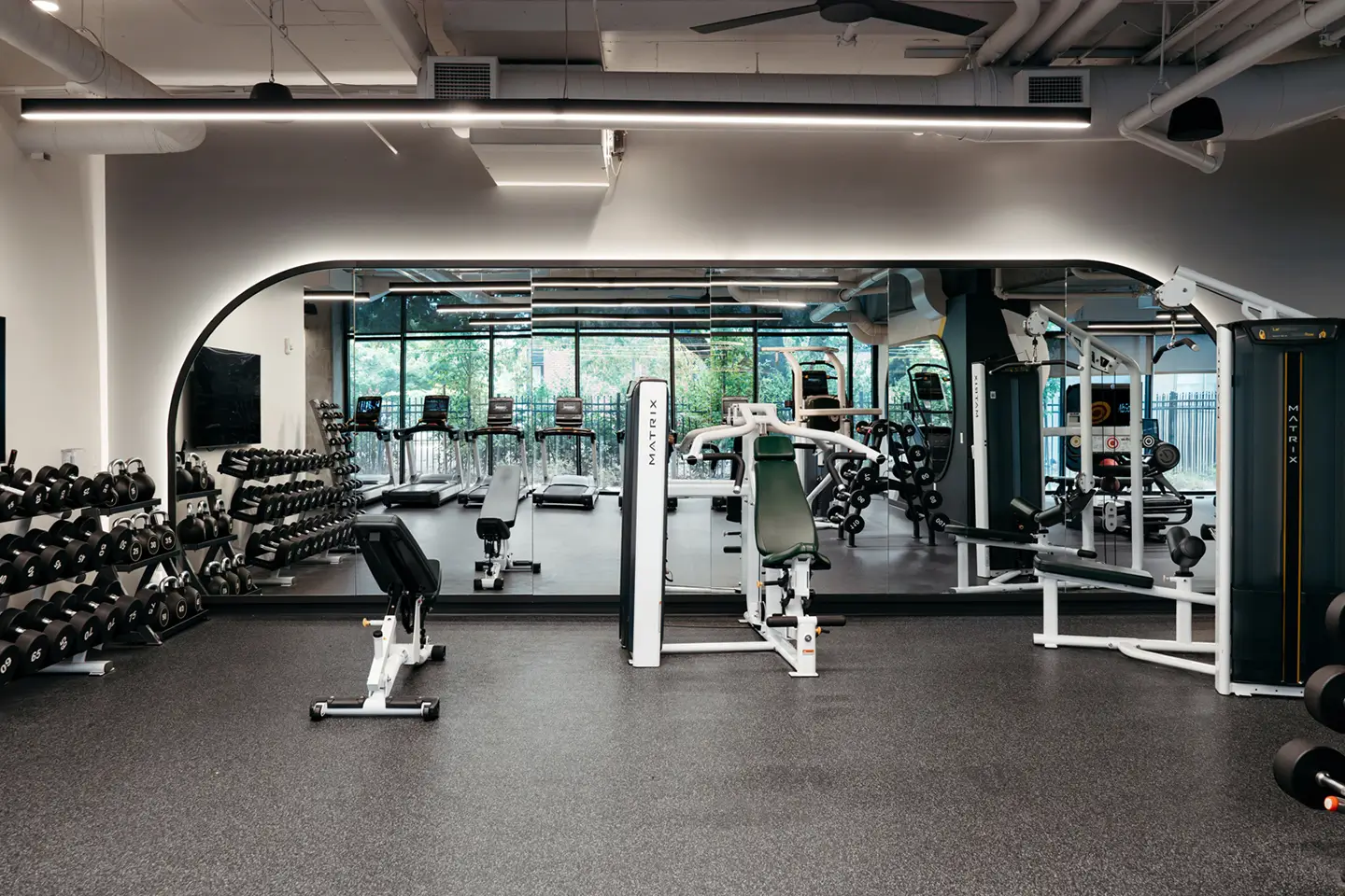 fitness center and exercise equipment