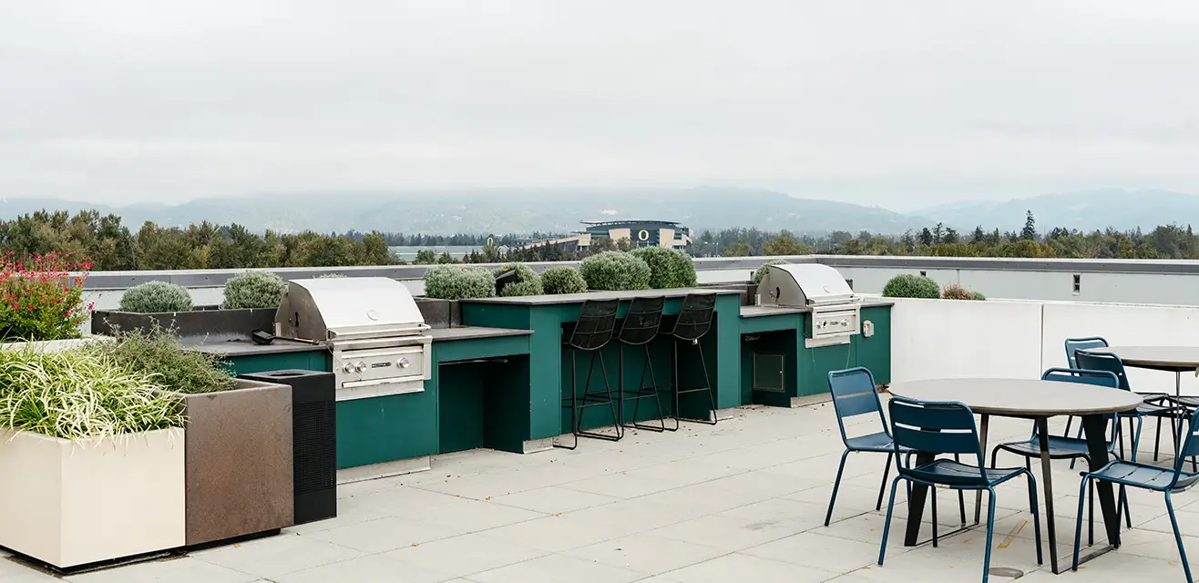 outdoor grilling area