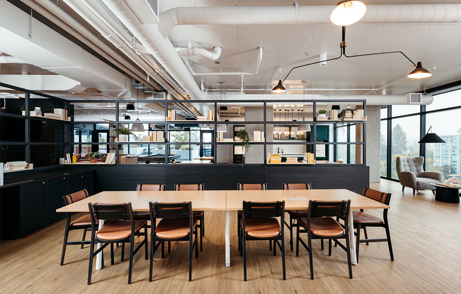 Long table with seats